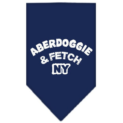 Pet and Dog Bandana Screen Printed, “Aberdoggie & Fetch NY”