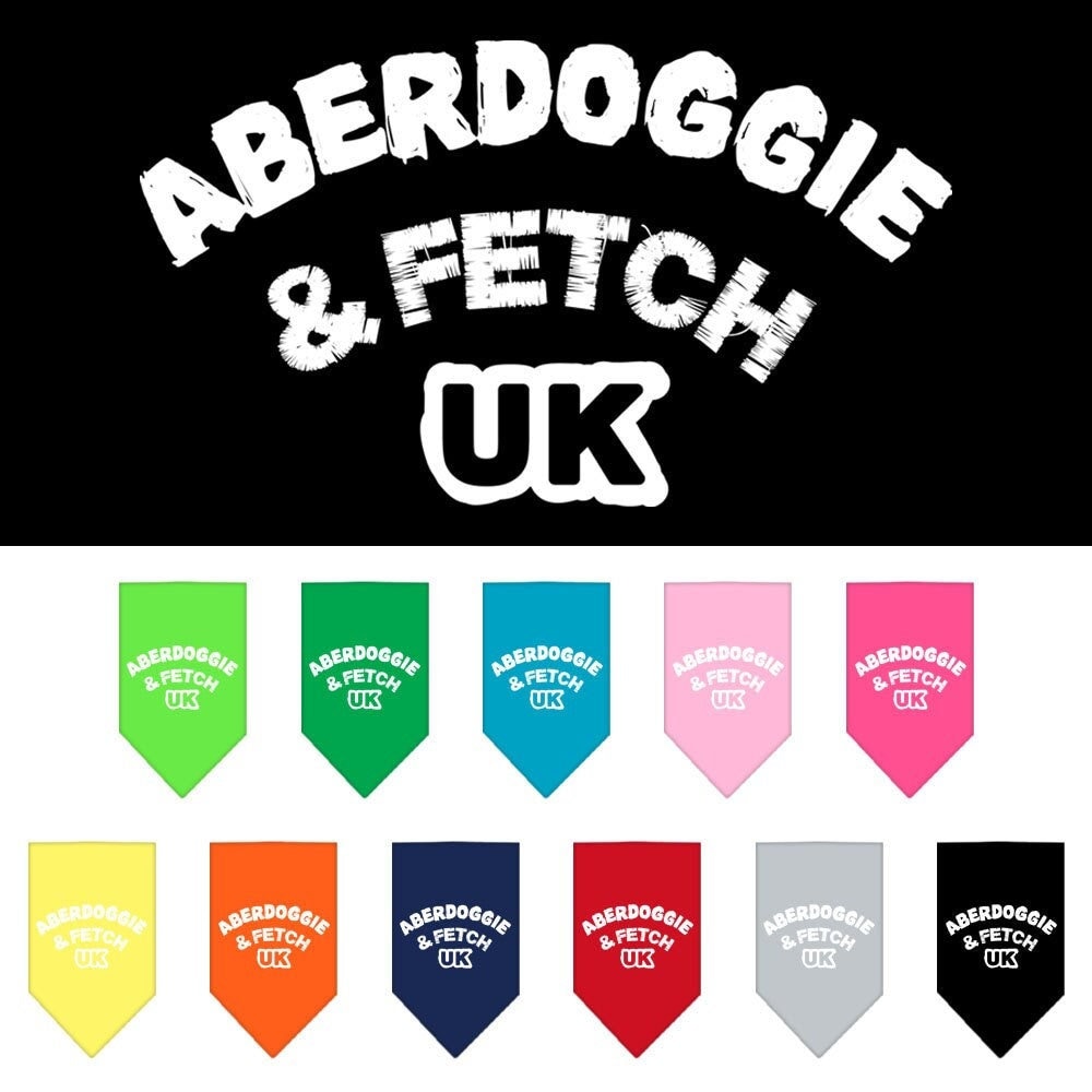 “Aberdoggie & Fetch UK” Cotton Pet Bandana from As You Wish Apparel – Dog Fashion Bandana