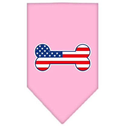 “Bone Shaped American Flag” Cotton Pet Bandana from As You Wish Apparel – Patriotic Dog Bandana
