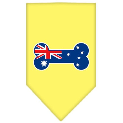 Bone Shaped Australian Flag Cotton Pet Bandana from As You Wish Apparel – Dog Fashion Bandana