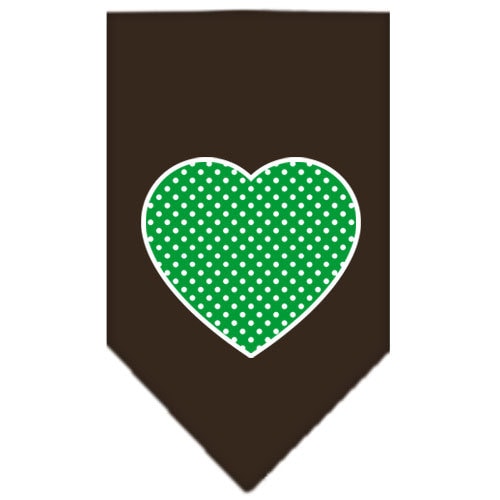 “Green Swiss Dot Heart” Cotton Pet Bandana from As You Wish Apparel – Dog Fashion Bandana