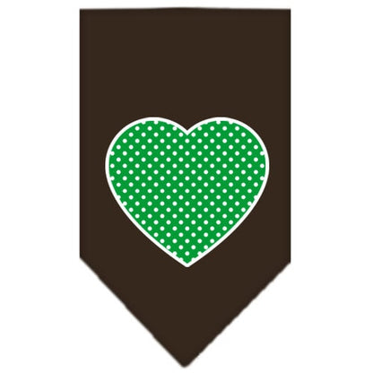 “Green Swiss Dot Heart” Cotton Pet Bandana from As You Wish Apparel – Dog Fashion Bandana