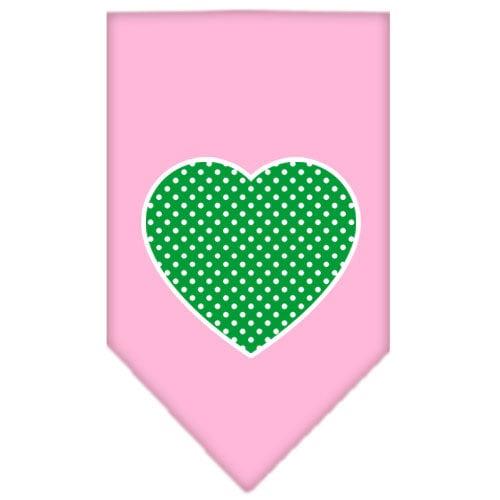 “Green Swiss Dot Heart” Cotton Pet Bandana from As You Wish Apparel – Dog Fashion Bandana