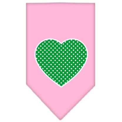 “Green Swiss Dot Heart” Cotton Pet Bandana from As You Wish Apparel – Dog Fashion Bandana