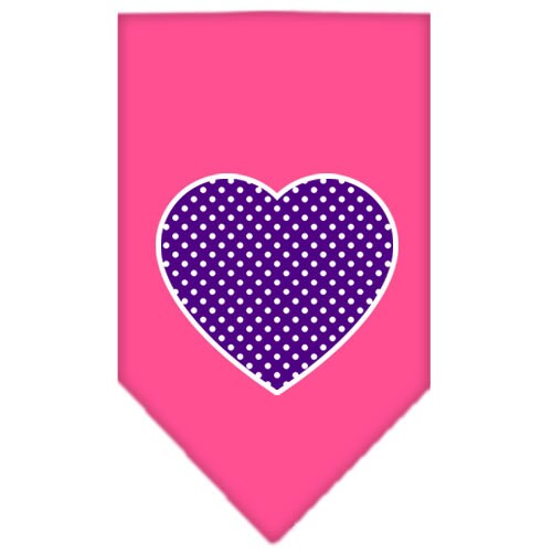 “Purple Swiss Dot Heart” Cotton Pet Bandana from As You Wish Apparel – Dog Fashion Bandana