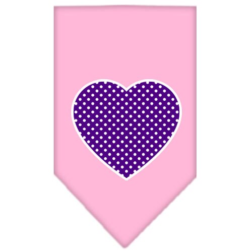 “Purple Swiss Dot Heart” Cotton Pet Bandana from As You Wish Apparel – Dog Fashion Bandana