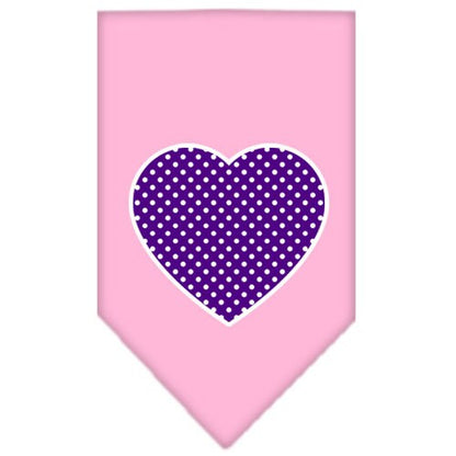 “Purple Swiss Dot Heart” Cotton Pet Bandana from As You Wish Apparel – Dog Fashion Bandana