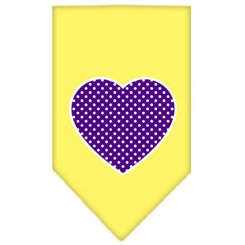 “Purple Swiss Dot Heart” Cotton Pet Bandana from As You Wish Apparel – Dog Fashion Bandana