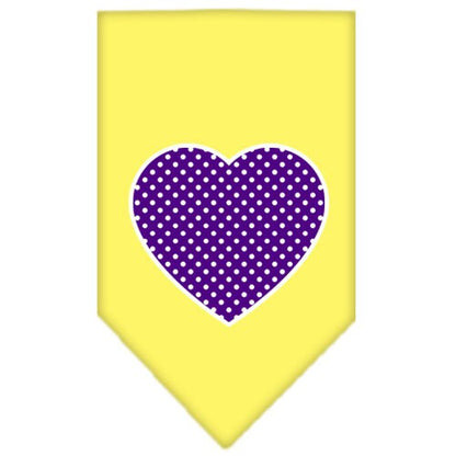 “Purple Swiss Dot Heart” Cotton Pet Bandana from As You Wish Apparel – Dog Fashion Bandana