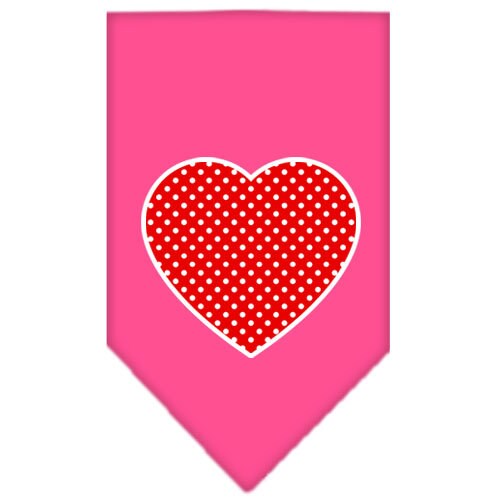 “Red Swiss Dot Heart” Cotton Pet Bandana from As You Wish Apparel – Dog Fashion Bandana