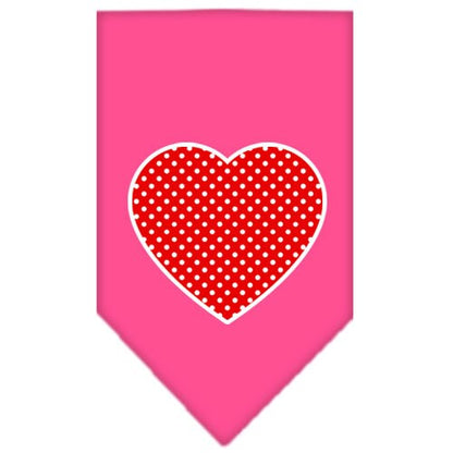 “Red Swiss Dot Heart” Cotton Pet Bandana from As You Wish Apparel – Dog Fashion Bandana