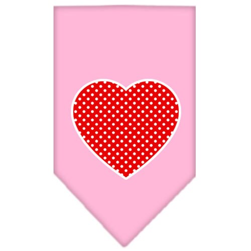 “Red Swiss Dot Heart” Cotton Pet Bandana from As You Wish Apparel – Dog Fashion Bandana
