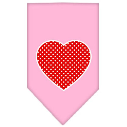 “Red Swiss Dot Heart” Cotton Pet Bandana from As You Wish Apparel – Dog Fashion Bandana