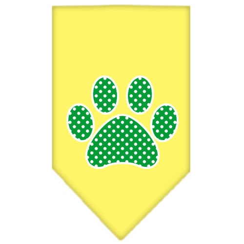 “Green Swiss Dot Paw” Cotton Pet Bandana from As You Wish Apparel – Dog Fashion Bandana