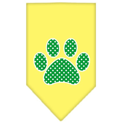 “Green Swiss Dot Paw” Cotton Pet Bandana from As You Wish Apparel – Dog Fashion Bandana