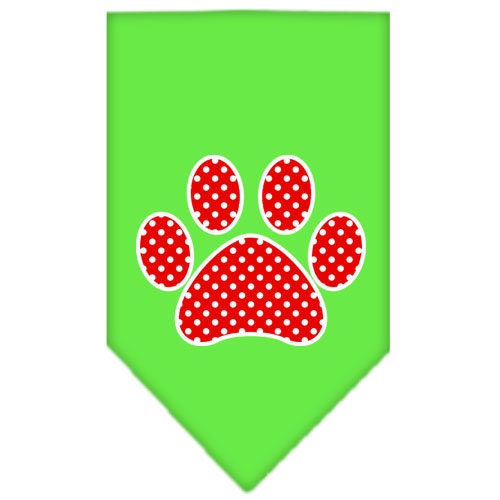 “Red Swiss Dot Paw” Cotton Pet Bandana from As You Wish Apparel – Dog Fashion Bandana