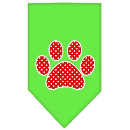 “Red Swiss Dot Paw” Cotton Pet Bandana from As You Wish Apparel – Dog Fashion Bandana
