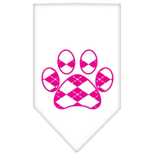“Pink Argyle Paw” Cotton Pet Bandana from As You Wish Apparel – Dog Fashion Bandana
