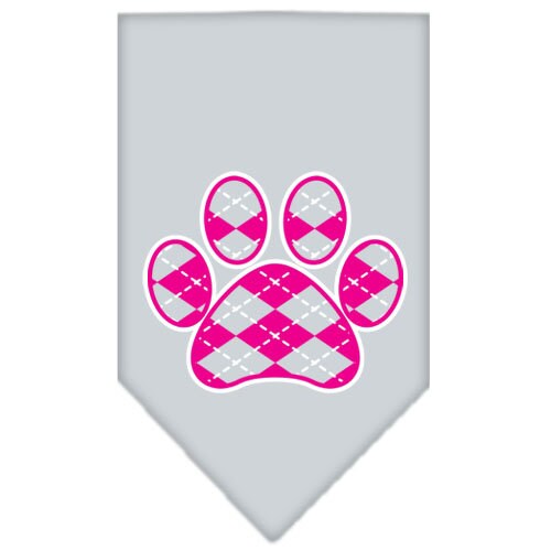 “Pink Argyle Paw” Cotton Pet Bandana from As You Wish Apparel – Dog Fashion Bandana