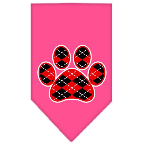 “Red Argyle Paw” Cotton Pet Bandana from As You Wish Apparel – Dog Fashion Bandana