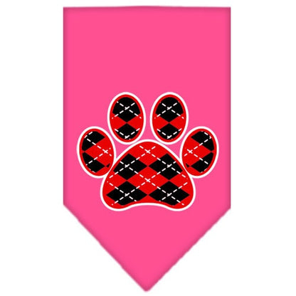 “Red Argyle Paw” Cotton Pet Bandana from As You Wish Apparel – Dog Fashion Bandana