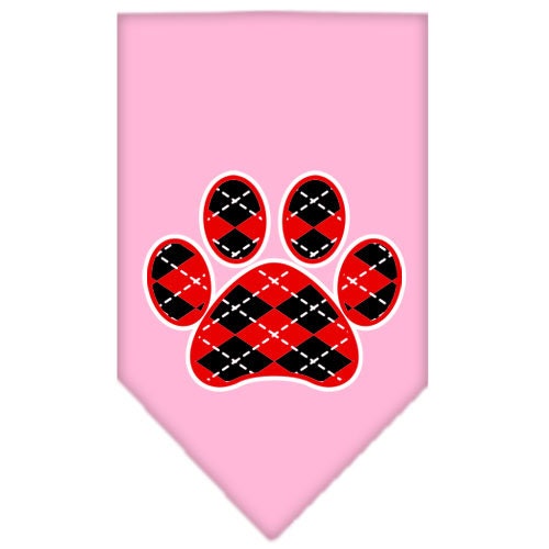“Red Argyle Paw” Cotton Pet Bandana from As You Wish Apparel – Dog Fashion Bandana