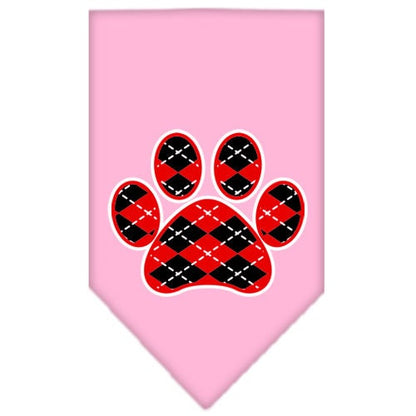 “Red Argyle Paw” Cotton Pet Bandana from As You Wish Apparel – Dog Fashion Bandana