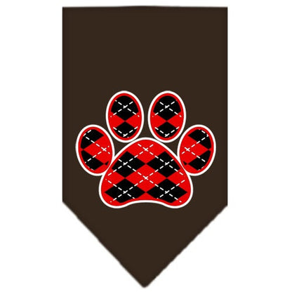 “Red Argyle Paw” Cotton Pet Bandana from As You Wish Apparel – Dog Fashion Bandana