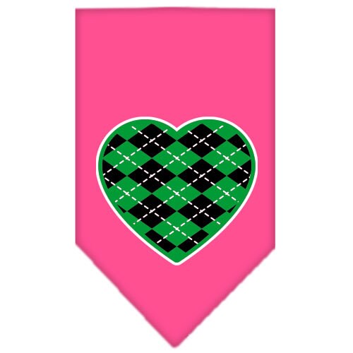 “Green Argyle Heart” Cotton Pet Bandana from As You Wish Apparel – Dog Fashion Bandana