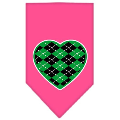 “Green Argyle Heart” Cotton Pet Bandana from As You Wish Apparel – Dog Fashion Bandana
