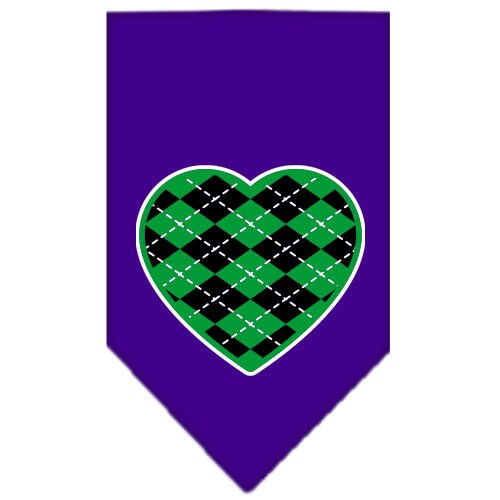 “Green Argyle Heart” Cotton Pet Bandana from As You Wish Apparel – Dog Fashion Bandana