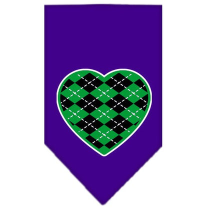 “Green Argyle Heart” Cotton Pet Bandana from As You Wish Apparel – Dog Fashion Bandana