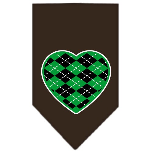 “Green Argyle Heart” Cotton Pet Bandana from As You Wish Apparel – Dog Fashion Bandana
