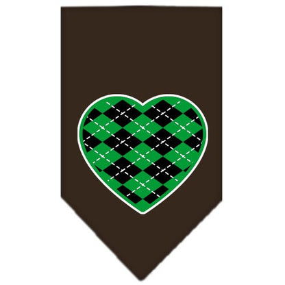 “Green Argyle Heart” Cotton Pet Bandana from As You Wish Apparel – Dog Fashion Bandana