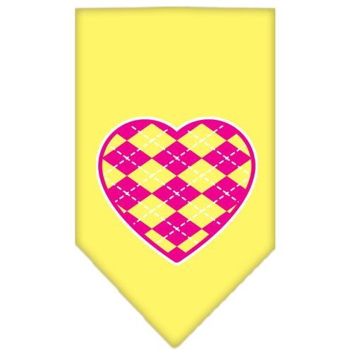 “Pink Argyle Heart” Cotton Pet Bandana from As You Wish Apparel – Dog Fashion Bandana