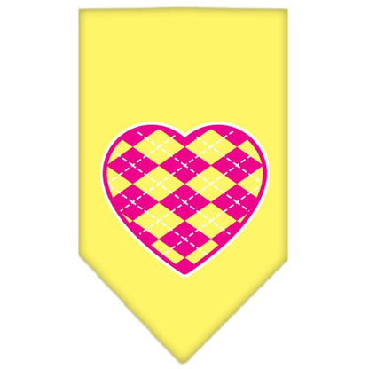 “Pink Argyle Heart” Cotton Pet Bandana from As You Wish Apparel – Dog Fashion Bandana