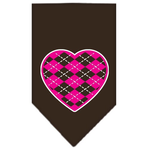 “Pink Argyle Heart” Cotton Pet Bandana from As You Wish Apparel – Dog Fashion Bandana