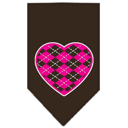 “Pink Argyle Heart” Cotton Pet Bandana from As You Wish Apparel – Dog Fashion Bandana