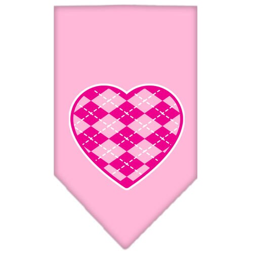 “Pink Argyle Heart” Cotton Pet Bandana from As You Wish Apparel – Dog Fashion Bandana