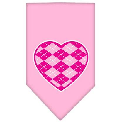“Pink Argyle Heart” Cotton Pet Bandana from As You Wish Apparel – Dog Fashion Bandana