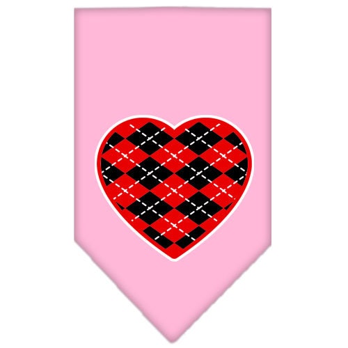 “Red Argyle Heart” Cotton Pet Bandana from As You Wish Apparel – Dog Fashion Bandana