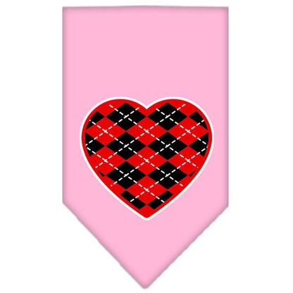 “Red Argyle Heart” Cotton Pet Bandana from As You Wish Apparel – Dog Fashion Bandana