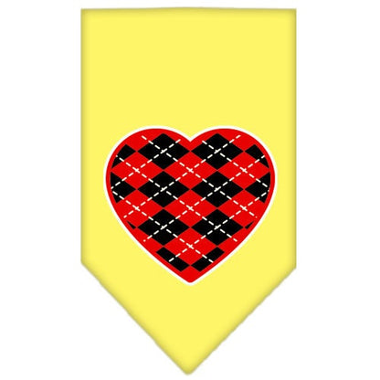 “Red Argyle Heart” Cotton Pet Bandana from As You Wish Apparel – Dog Fashion Bandana