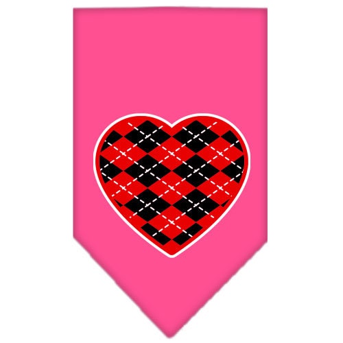 “Red Argyle Heart” Cotton Pet Bandana from As You Wish Apparel – Dog Fashion Bandana