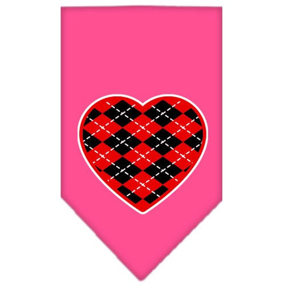 “Red Argyle Heart” Cotton Pet Bandana from As You Wish Apparel – Dog Fashion Bandana