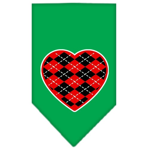 “Red Argyle Heart” Cotton Pet Bandana from As You Wish Apparel – Dog Fashion Bandana