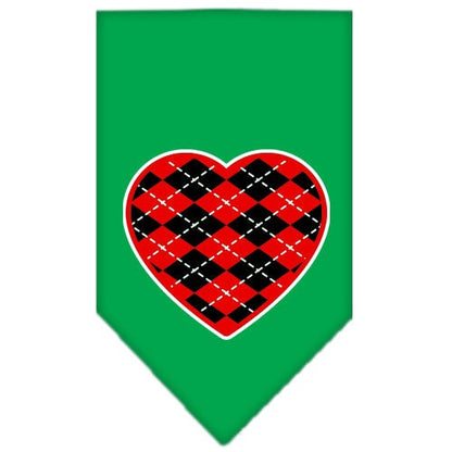 “Red Argyle Heart” Cotton Pet Bandana from As You Wish Apparel – Dog Fashion Bandana