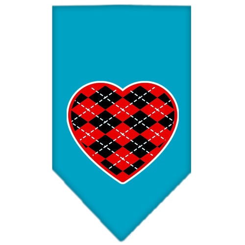 “Red Argyle Heart” Cotton Pet Bandana from As You Wish Apparel – Dog Fashion Bandana