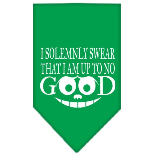 “I Solemnly Swear That I Am Up To No Good” Cotton Pet Bandana from As You Wish Apparel – Dog Humor Bandana
