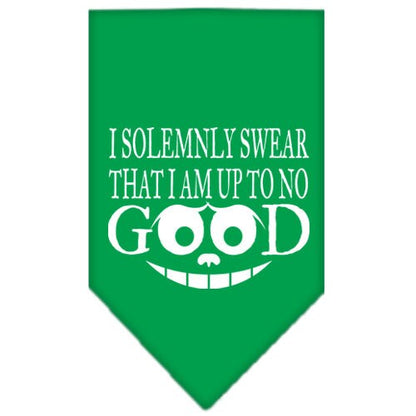 “I Solemnly Swear That I Am Up To No Good” Cotton Pet Bandana from As You Wish Apparel – Dog Humor Bandana